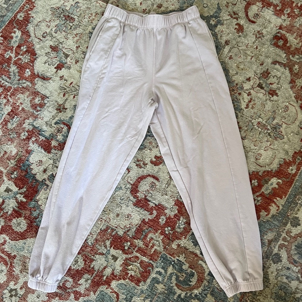 Yogalicious Cloud Plush Womens Medium Light Pink Traverse Jogger High Rise Pant